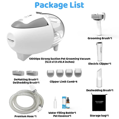 Pawimood 5-In-1 Pet Grooming Vacuum for Shedding Grooming, 13000PA Strong Suction Dog Grooming Kit with 2L Dust Cup, Professional Hair Removal and Home Cleaning Tool Tiktokshopspringglowup