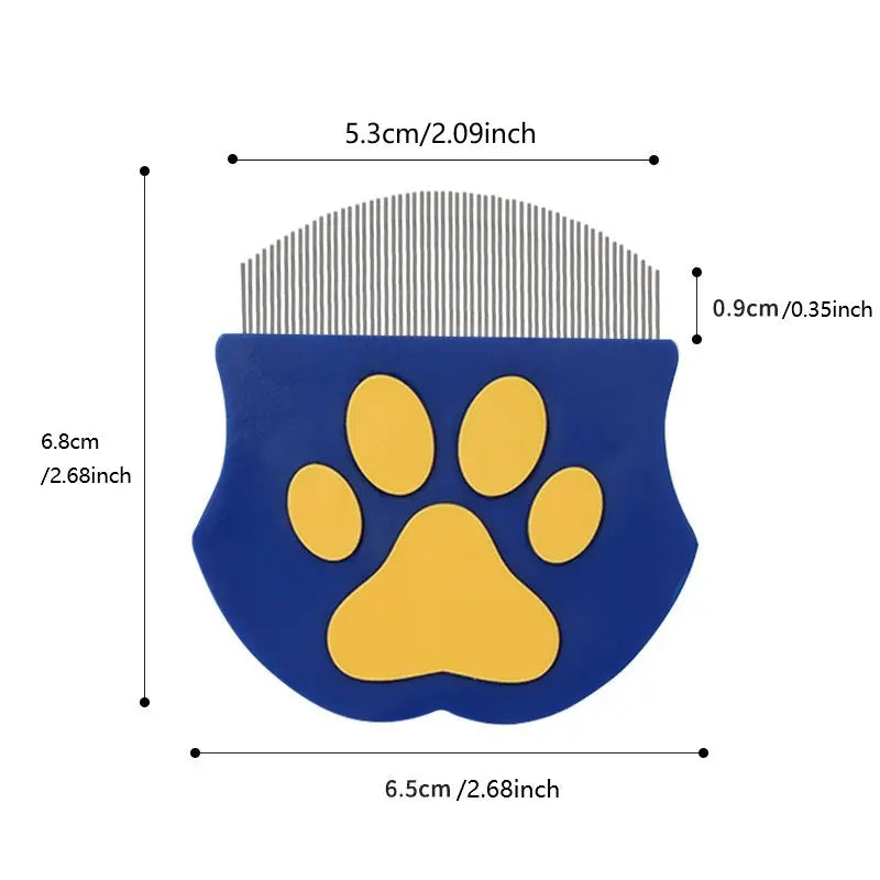 Professional Pet Grooming Comb for Dogs and Cats, Mini Facial Brush for Shedding Control and Flea Removal, Essential Pet Care Tool
