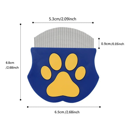 Professional Pet Grooming Comb for Dogs and Cats, Mini Facial Brush for Shedding Control and Flea Removal, Essential Pet Care Tool
