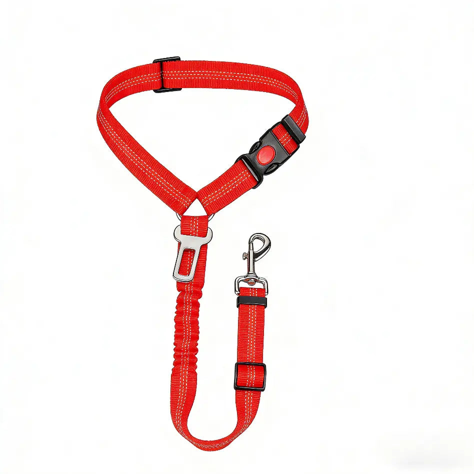 Adjustable Headrest Dog Car Safety Seat Belt - Multifunctional Leash for Secure Travel and Peace of Mind for Dog Owners