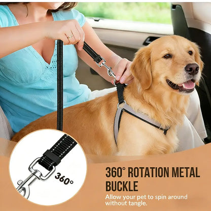 Adjustable Headrest Dog Car Safety Seat Belt - Multifunctional Leash for Secure Travel and Peace of Mind for Dog Owners