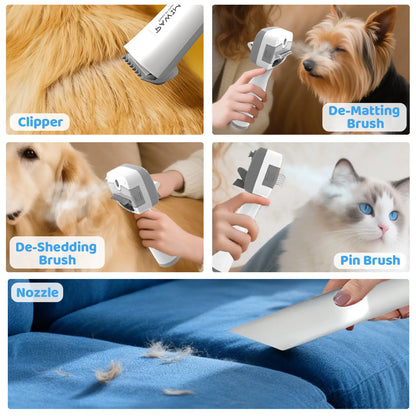 Pawimood 5-In-1 Pet Grooming Vacuum for Shedding Grooming, 13000PA Strong Suction Dog Grooming Kit with 2L Dust Cup, Professional Hair Removal and Home Cleaning Tool Tiktokshopspringglowup