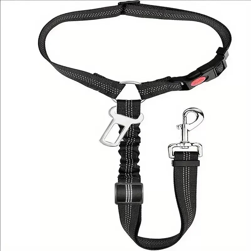 Adjustable Headrest Dog Car Safety Seat Belt - Multifunctional Leash for Secure Travel and Peace of Mind for Dog Owners