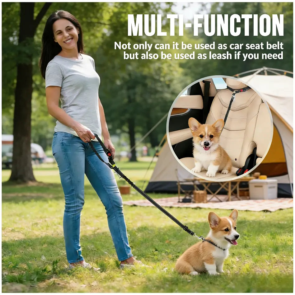 Adjustable Headrest Dog Car Safety Seat Belt - Multifunctional Leash for Secure Travel and Peace of Mind for Dog Owners