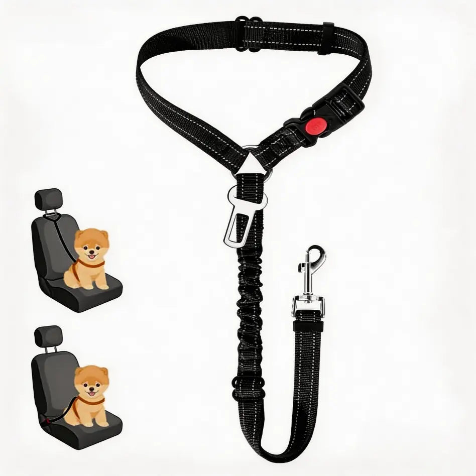 Adjustable Headrest Dog Car Safety Seat Belt - Multifunctional Leash for Secure Travel and Peace of Mind for Dog Owners