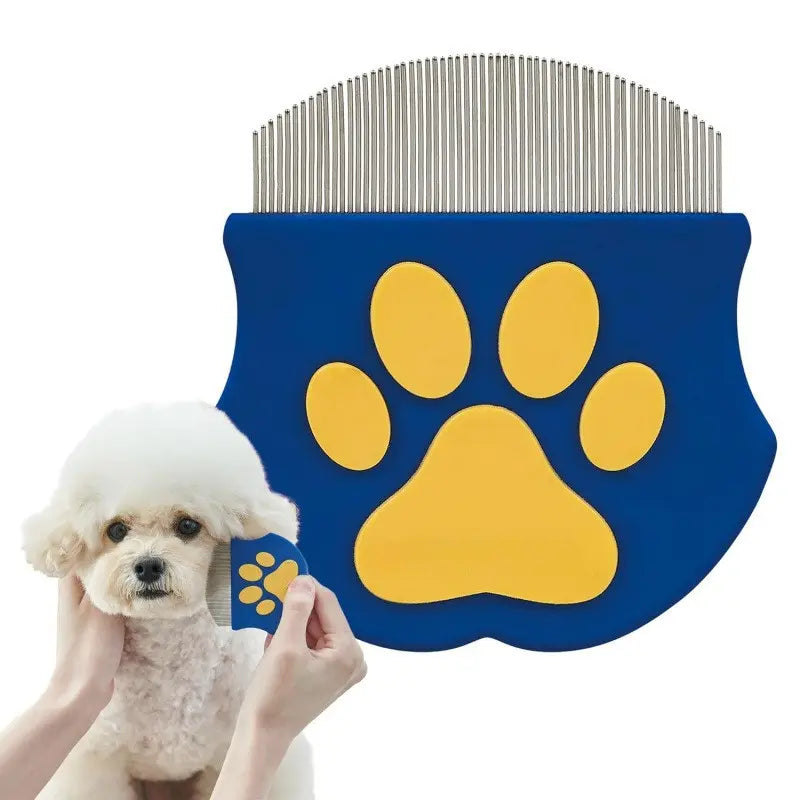 Professional Pet Grooming Comb for Dogs and Cats, Mini Facial Brush for Shedding Control and Flea Removal, Essential Pet Care Tool