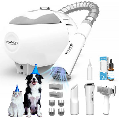 Pawimood 5-In-1 Pet Grooming Vacuum for Shedding Grooming, 13000PA Strong Suction Dog Grooming Kit with 2L Dust Cup, Professional Hair Removal and Home Cleaning Tool Tiktokshopspringglowup